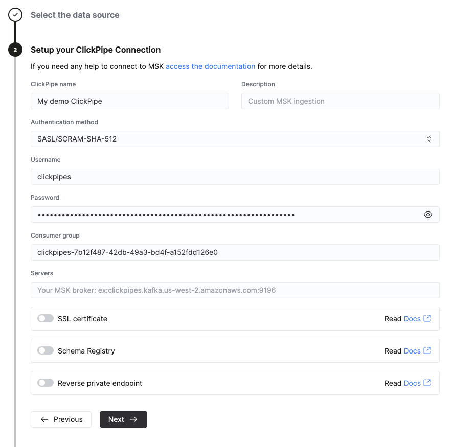 Выб�ор обратной частной конечной точки